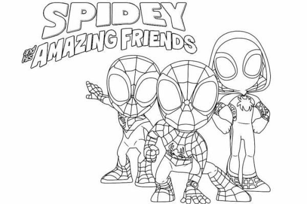 Spidey and friends coloring book