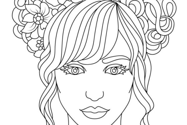 Coloring book pages people