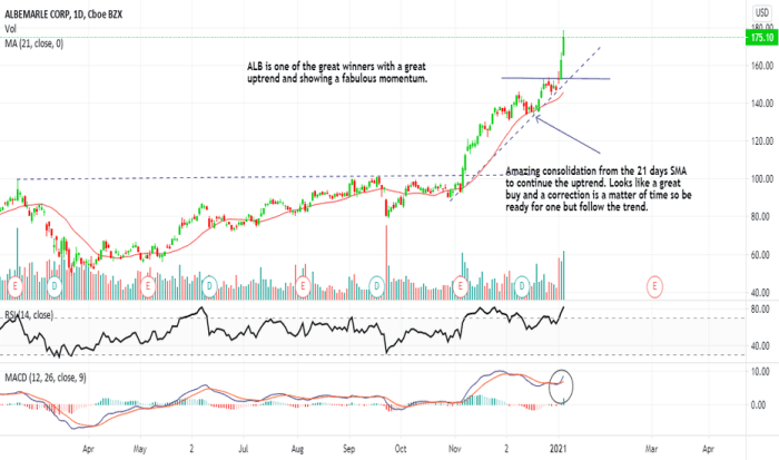 Alb stock price target