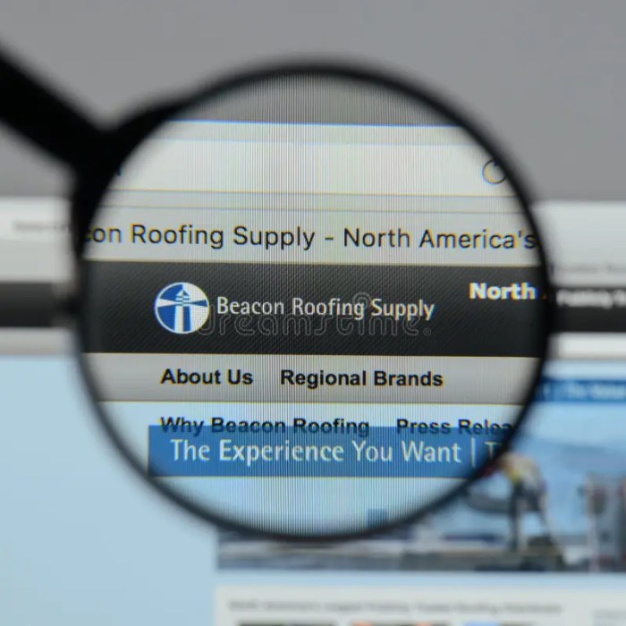 Beacon roofing supply stock price