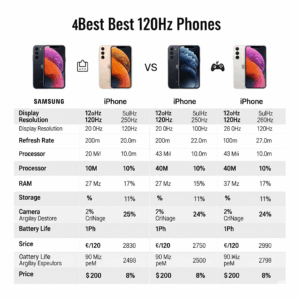 4 Best 120Hz Phones: Samsung vs. iPhone Comparison